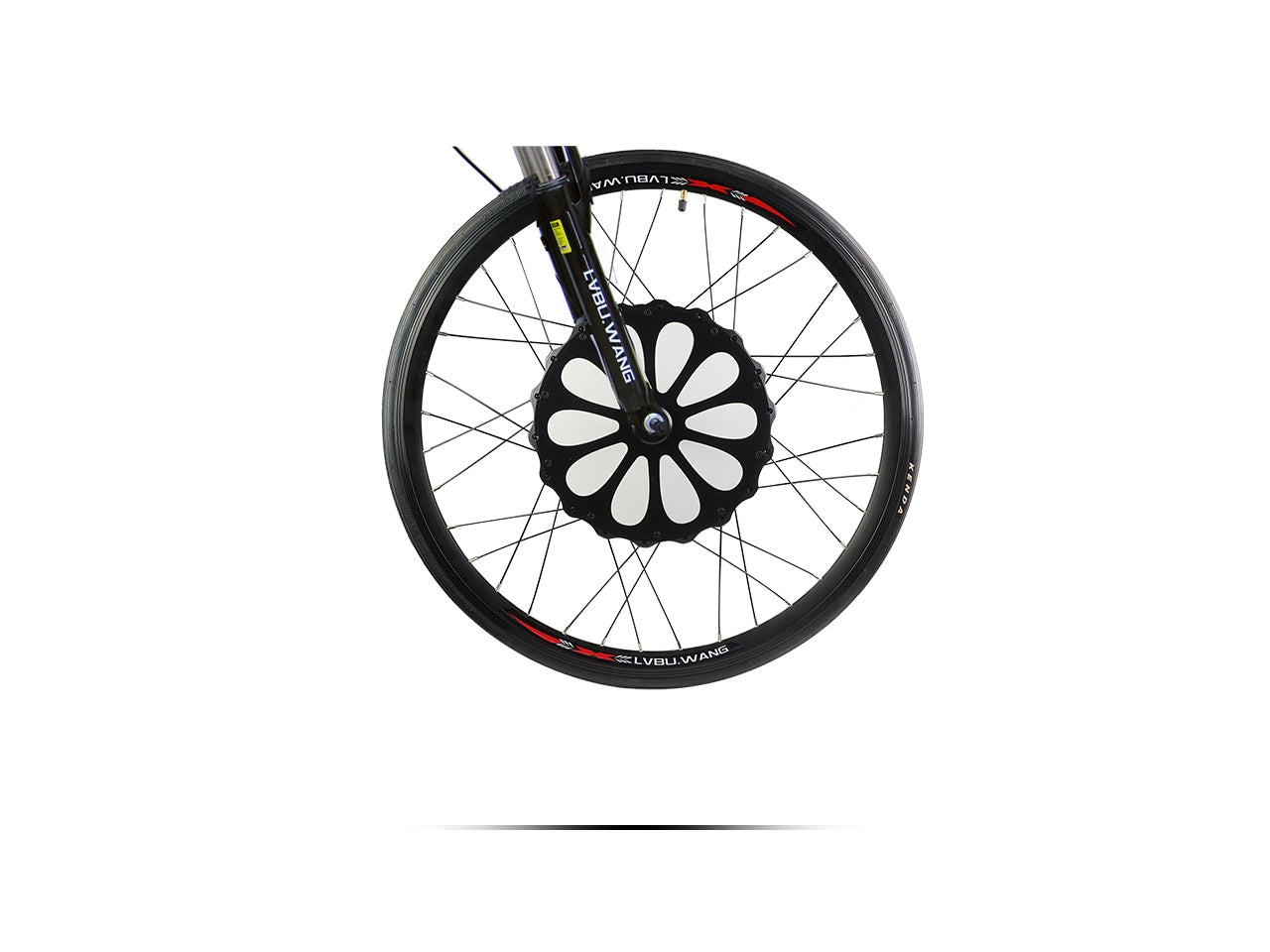 Imagen de la instalación del Kit de Conversión de Bicicleta Eléctrica Serie KX de LVBU